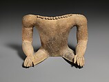 Host figure, Teotihuacan or Maya artist(s), Ceramic, pyrite, pigment, Escuintla