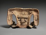 Host figure, Teotihuacan or Maya artist(s), Ceramic, pyrite, pigment, Escuintla