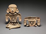 Host figure, Teotihuacan or Maya artist(s), Ceramic, pyrite, pigment, Escuintla