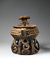 Lidded Bowl, Terracotta, Bamileke or Bamum