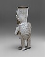 Panpiper-shaped vessel, Chimú artist(s), Silver, malachite, resin, Chimú