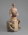 Deity Censer (Xantil), Eastern Nahua artist(s), Ceramic, pigment, Eastern Nahua