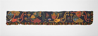 Border Fragment, Cotton, camelid hair, Paracas