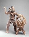 Figure with Incense Burner, Ceramic, Colima