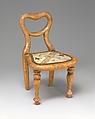 Dollhouse Chair, Wood, birchbark, porcupine quill, Micmac