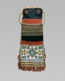 Firebag, Wool, silk, glass, metal, Ojibwa or Cree