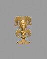 Stylized Figure Pendant, Gold (cast), International or Initial Style