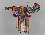 Ceremonial Sword and Sheath (Udamalore), Yoruba artist, Cotton, glass beads, wood, brass bells, rope, metal (?), Yoruba