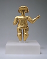 Standing figure, Tolita-Tumaco artist(s), Gold, Tolita-Tumaco