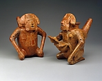 Pair of Figure Vessels, Ceramic, Nayarit
