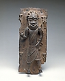Plaque: Titleholder with Calabash Rattle, Brass, Edo peoples