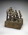 Ùrhọ̀tọ̀ (altar tableau) with an iyọ́bà (queen mother) and attendants, Ìgùn Ẹ́rọ̀nwwọ̀n (brass-casting guild) artists, Brass, Edo peoples