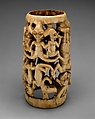 Bracelet, Ivory, wood or coconut shell inlay, Yoruba peoples, Owo group