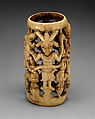 Bracelet, Ivory, wood or coconut shell inlay, Yoruba peoples, Owo group