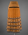 Skirt (Isikhakha or Umbhaco), Cotton, wool, glass beads, shell buttons, ochre pigment, Xhosa or Mfengu peoples