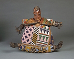 Figure for Osanyin Priest, Wood, glass beads, cloth, leather, fur, metal, pigment, Yoruba peoples