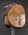 Janus-Faced Helmet Mask (Ngontang), Wood, pigment, kaolin, Fang peoples