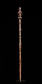 Staff: Finial with Female Figure Nursing Child, Wood (Saccoglottis gabonensis Baill.), glass, metal tacks, Kongo peoples, Yombe group