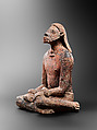 Seated Male Figure, Terracotta, Middle Niger civilization