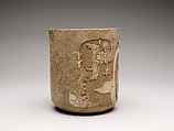 Cylinder vessel, Earthenware with slip, Maya
