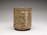 Cylinder vessel, Earthenware with slip, Maya