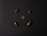 Pectoral (The Rao Pectoral) and Five Gold Beads, Gold