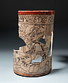 Codex-style vessel with scribe, Ceramic, pigment, Maya