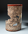 Codex-style vessel with scribe, Ceramic, pigment, Maya