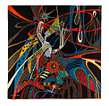 La semeuse d’étoiles, éd. 5/8, Papa Ibra Tall (Senegalese, 1935–2015), Cotton (warp), wool (weft), and other unidentified fibers, Senegalese