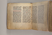 Arganonä Maryam (The Organ of Mary) prayer book, Attributed to Baselyos (The Ground Hornbill Master) (active late 17th century, Lasta region, Ethiopian), Parchment, pigment ink, wood, leather, fiber