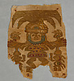Tapestry Fragment with Plumed Figure, Camelid hair, cotton, Lambayeque (Sicán)