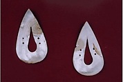 Pendants, Pearl oyster shell (Pinctada mazatlantica), Mexica