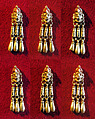 Eagle Warrior Head Ornaments, Gold, Mixtec (Ñudzavui)