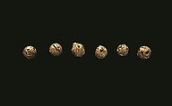 Beads with Serpent and Eagle Imagery, Gold, Mixtec (Ñudzavui)