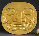 Plaque with Human Face, Gold, Coclé