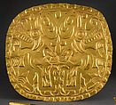 Plaque with Embossed Pattern, Gold, Coclé
