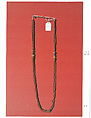 Necklace, five strands magenta-colored seeds, Seeds, plastic, Maure