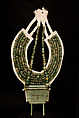 Collar and Ik' Pectoral, Jadeite, linen, Maya