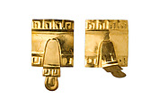 Pair of Ear Ornaments, Gold, Mexica