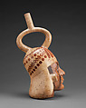 Portrait Vessel, Ceramic, pigment, Moche