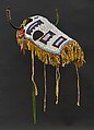 Horse Mask, Native-tanned leather, glass beads, pigment, wood, brass tacks, cotton cloth, silk ribbon, Assiniboine