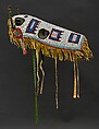Horse Mask, Native-tanned leather, glass beads, pigment, wood, brass tacks, cotton cloth, silk ribbon, Assiniboine