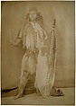Zulu Warrior with Ox-hide Shield, Nicolaas Henneman  Dutch, Coated salt or light albumen print from a wet collodion on glass negative, African; created in United Kingdom
