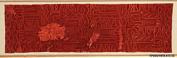 Mantle Fragment, Cotton, pigment, Paracas