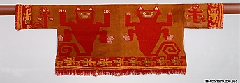 Tunic with Felines, Cotton, camelid hair, Chimú