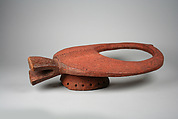 Headdress: Bushcow (Mangam), Wood, ochre pigment, Mama peoples