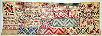 Sampler, Linen, silk, Mexican