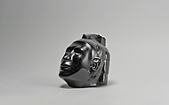 Head from a figure, Xochipilli-Macuilxochitl, Obsidian, Aztec