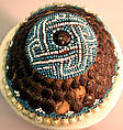 Prestige Cap (Laket ), Raffia palm fiber, metal, glass beads, cowrie shells, Kuba peoples