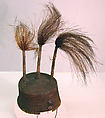 Hat, Raffia palm fiber, seeds, elephant tail hair, Democratic Republic of Congo